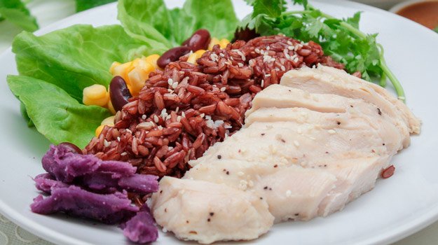 Post-workout Nutrition: What Should I Eat After Exercise? | brown-rice-with-chicken-breast-meal-ss | Some Suggestions for Post-Workout Nutrition Meals