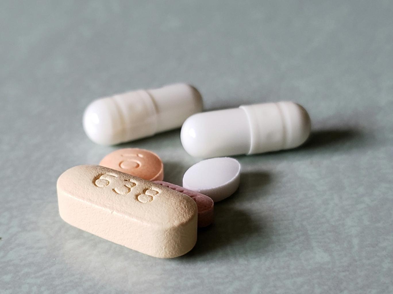 Close-up of pills and capsules