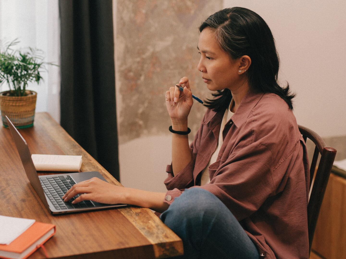 Woman on a video consultation choosing her membership