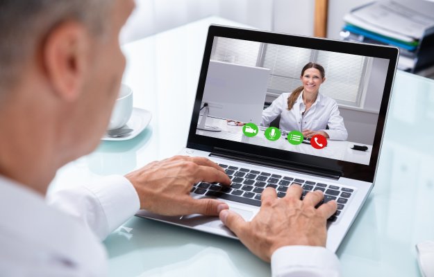 a man video call with doctor telemedicine telehealth - ss | What is Telehealth? And What Are The Benefits | Health Care for Men Through Telehealth
